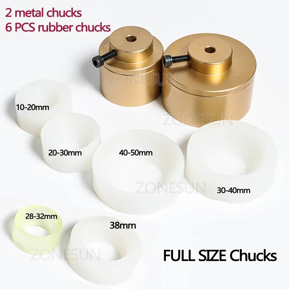 ZONESUN Bottle Capping Machine Wearable electric sealing bottles Cap tightener Capper Screwing 10-50mm