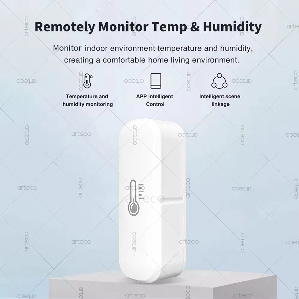 Zigbee Temperature And Humidity Sensor Indoor Thermometer APP Remote Monitor For Smart Home Automation Works With Home Assistant
