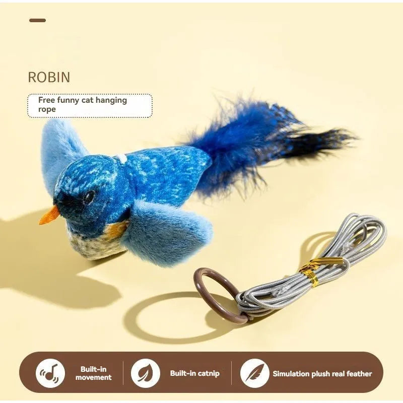 1 Pc Cat Toys For Indoor Cats Interactive Cat Toy Realistic Bird Sound Cat Toy Plush Cat Toy Catnip Cat Toy for Cats Kitten Toy