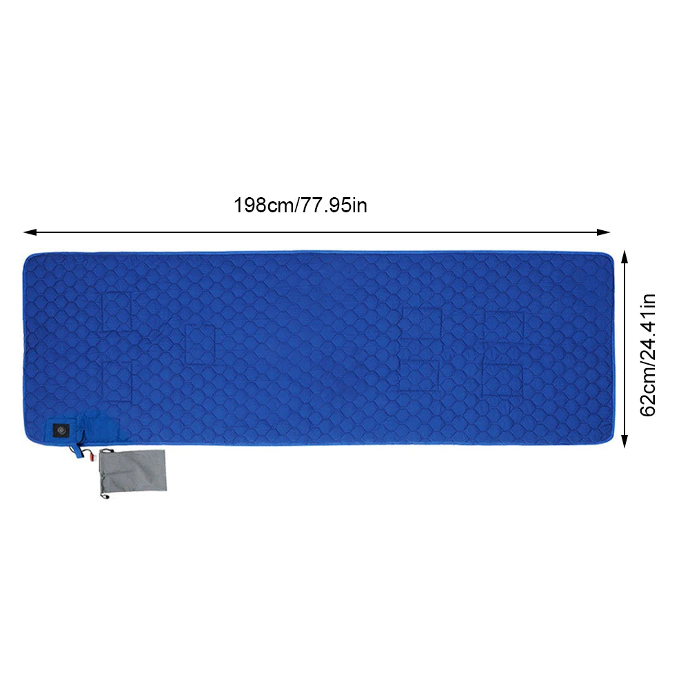 Winter Heating Mat USB Heating Sleeping Mat Camping Warming Mattress Temperature Warm Tent Sleeping Mat Foldable Sleeping Pad