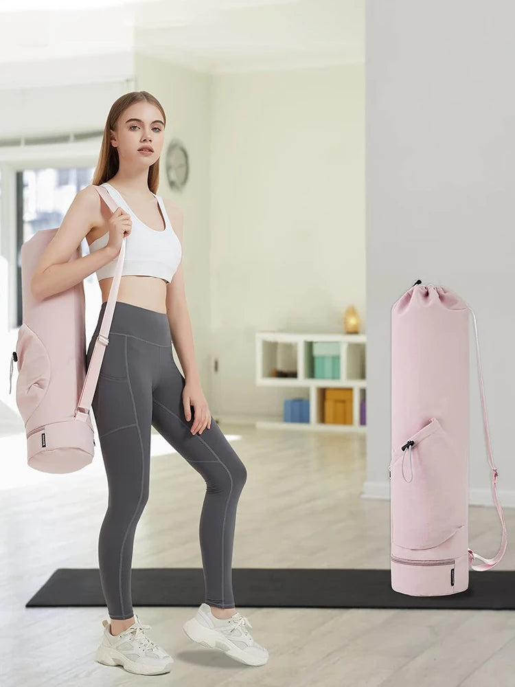 Yoga Mat Bag with Water Bottle Pocket & Wet Storage – Multi-Functional Carrier for Gym, Pilates & Fitness