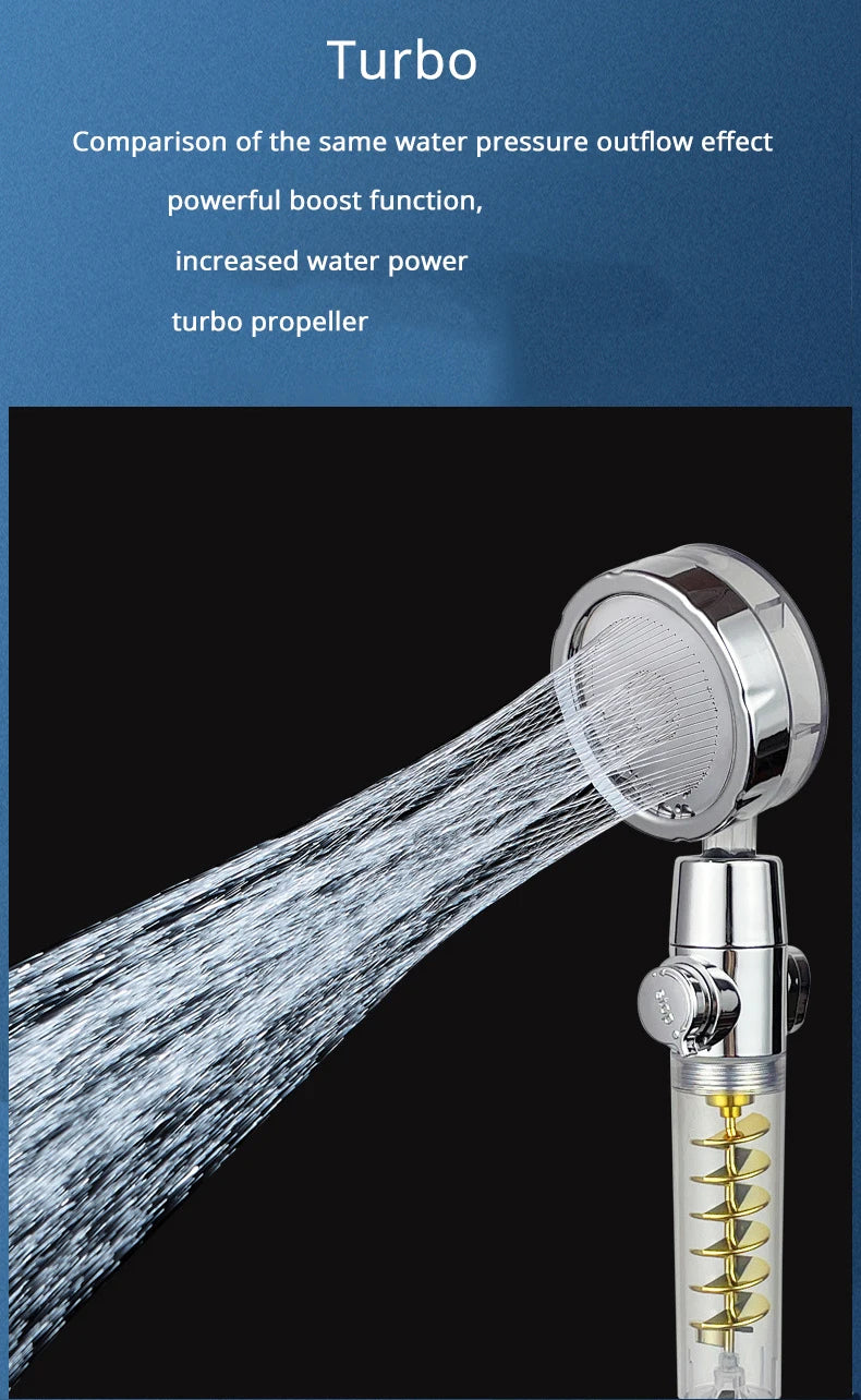 Shower Head High Pressure Water Saving Shower Pommeau De Douche One-key Stop Water Massage Shower Head for Bathroom Accessories