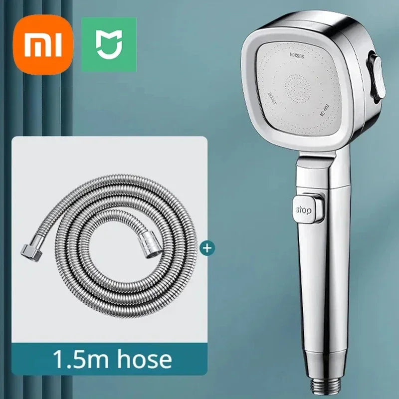 Xiaomi High Pressure Shower Head 3 Modes Adjustable Filter Shower Head Set Smart Bathroom Items Shower Head Accessories Sprayer