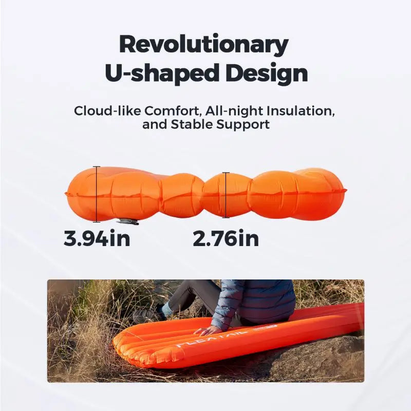 FLEXTAILGEAR ZERO MATTRESS MUMMY - Insulated Sleeping Pad with 6.0 / 5.6 R-Value, Ultralight Inflatable Camping Mat