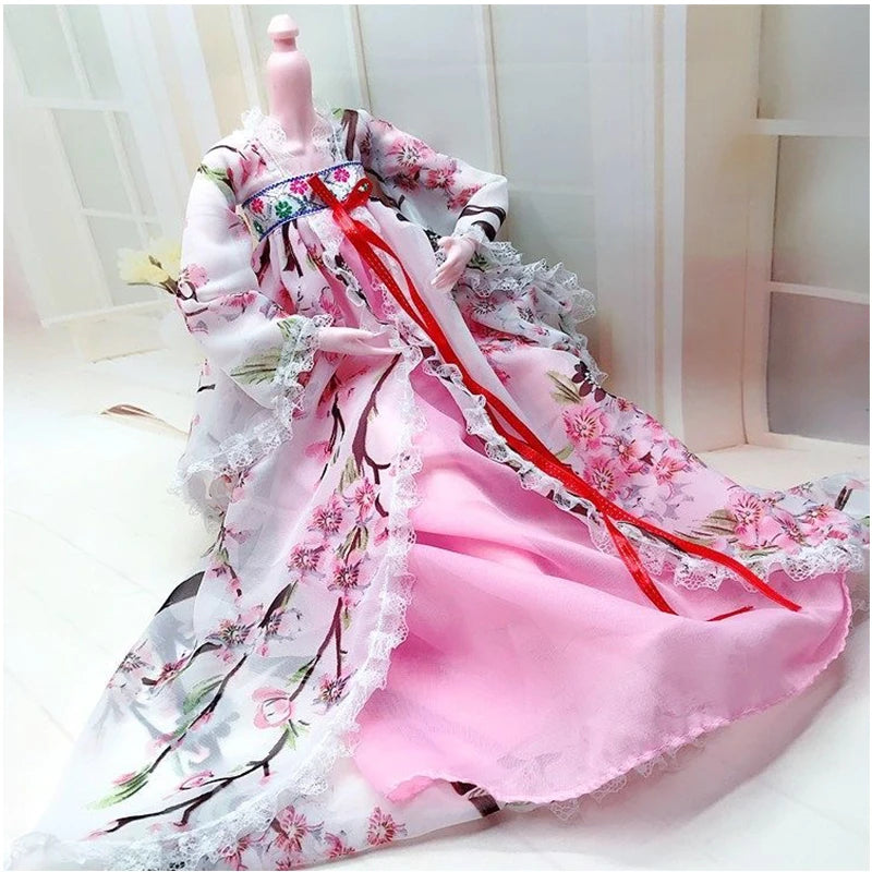1/3 BJD Dolls Hanfu Clothes Chinese Traditional Costume for 60cm Princess Doll Long Skirt Fairy Dress Accessories Toys Gift Toys