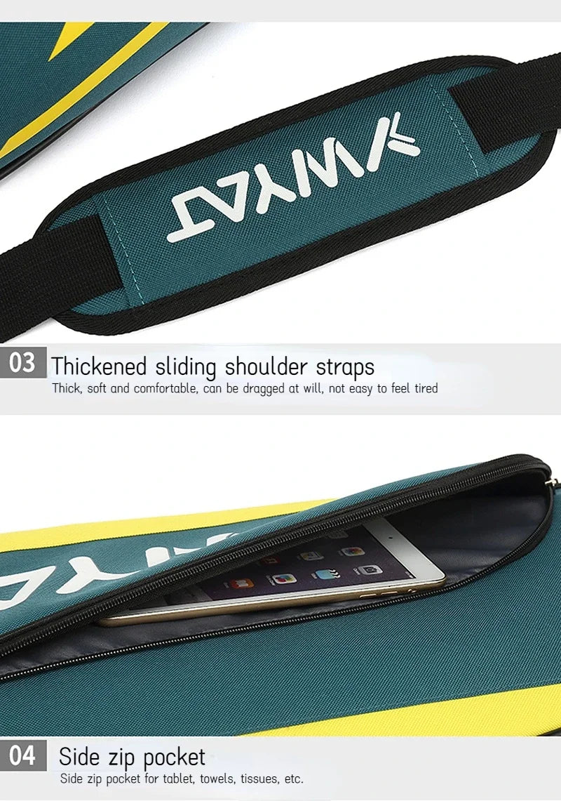 YWYAT Sports Bag Badminton Bag Single Shoulder 3 Rackets Backpack Tennis Badminton Racket Bag Thickened Nylon Beach Tennis Bag
