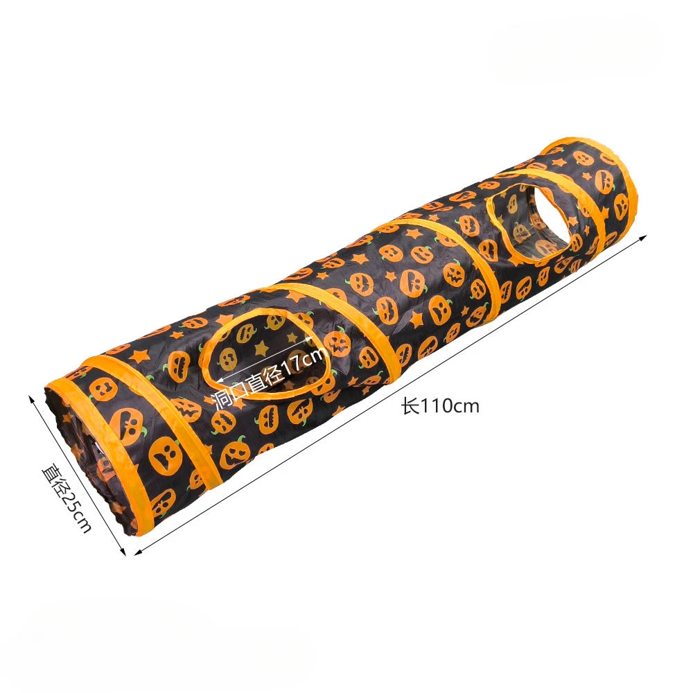 Foldable Rainbow Cat Tunnel Interactive Cat Toy Collapsible Play Tube for Kittens Durable Portable Pet Exercise Cubes