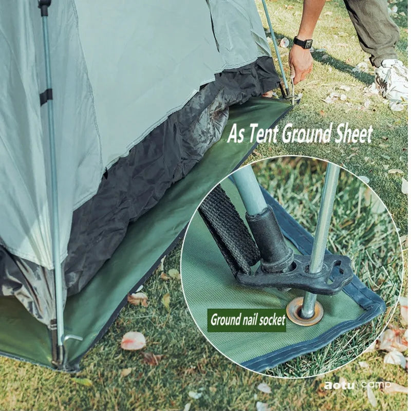 Waterproof Oxford Ground Sheet Floor Cloth Camping Mat Picnic Mat Oxford Cloth Wear-Resistant Anti-Tie Floor Mat With Nails