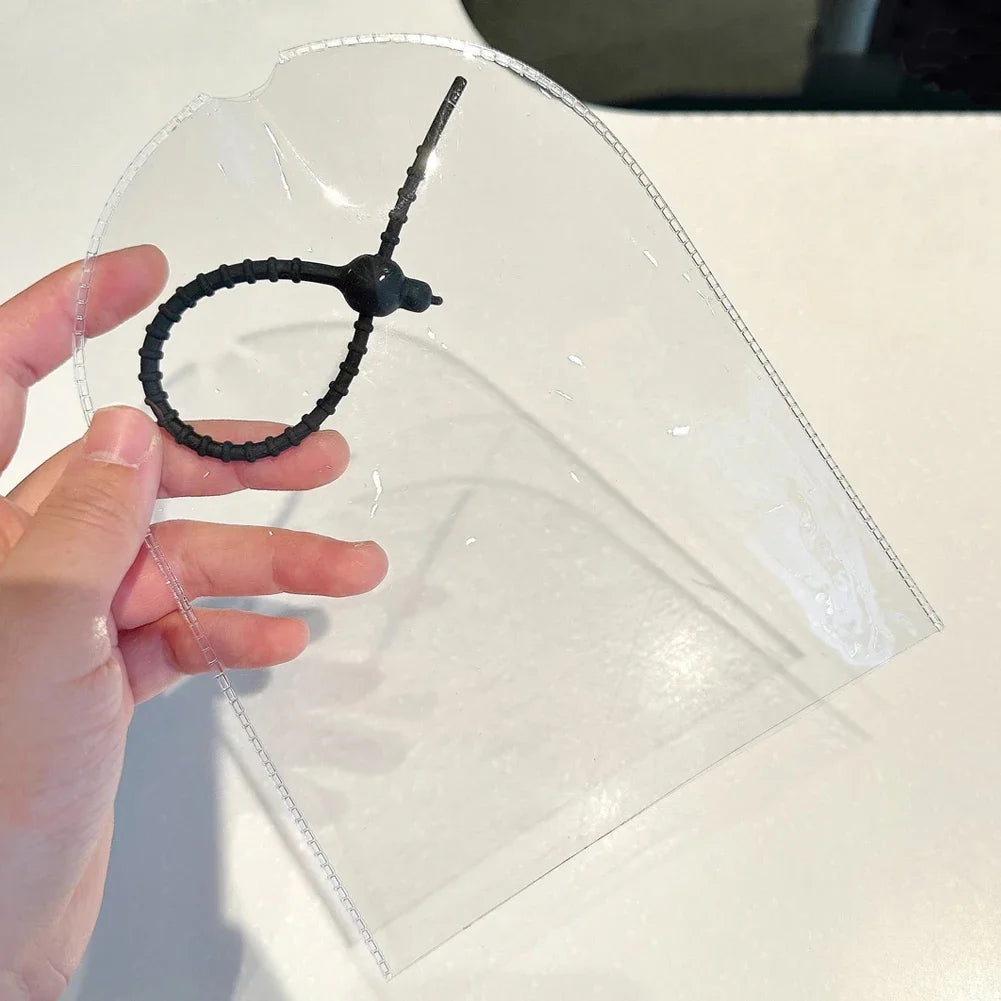 PVC Waterproof Mini Raincoat for 17cm Labubu Dolls Protective Transparent Cover