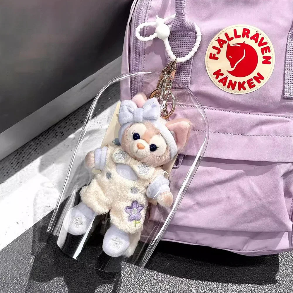 PVC Waterproof Mini Raincoat for 17cm Labubu Dolls Protective Transparent Cover