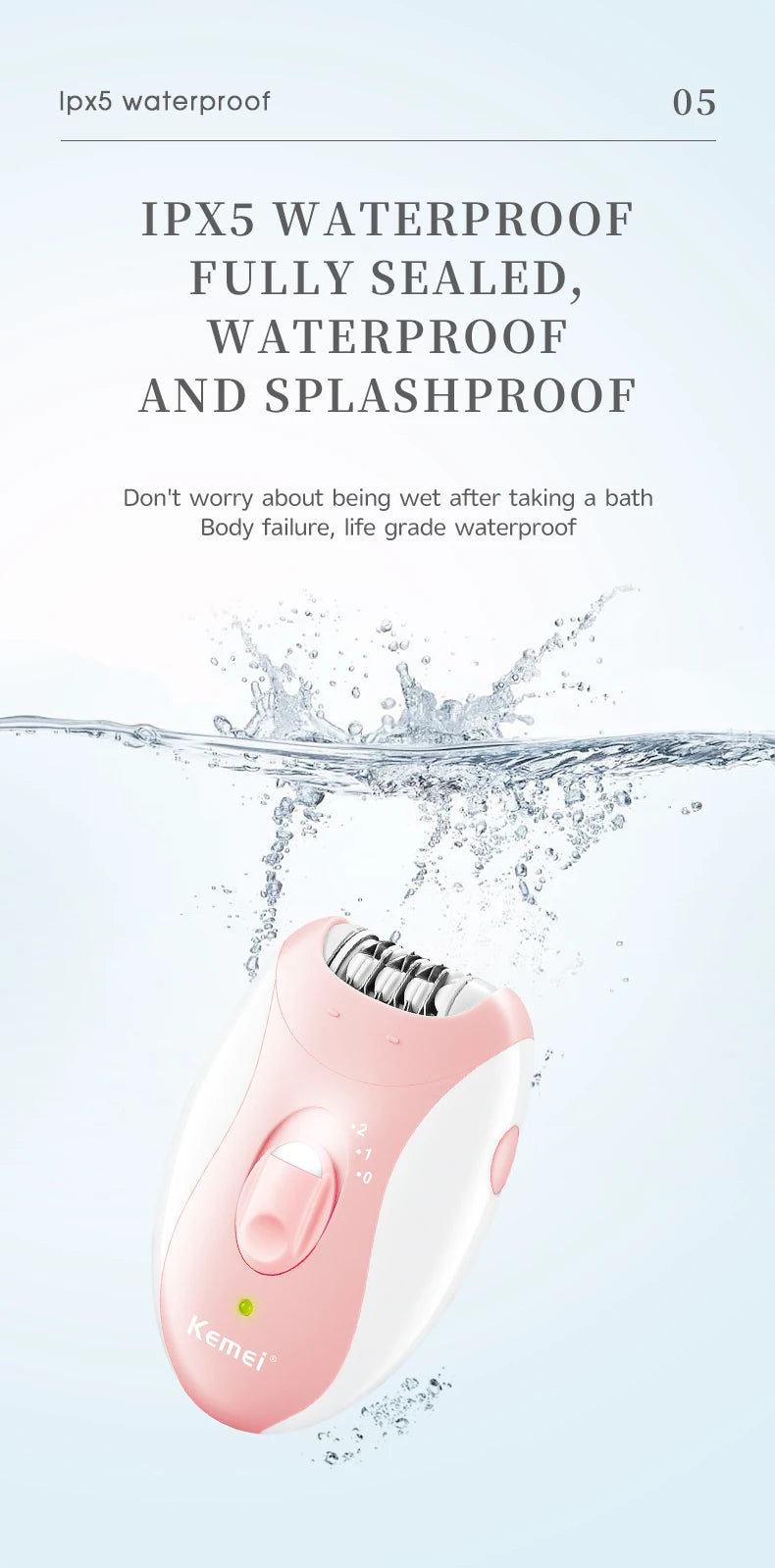 Kemei Electric Epilator for Hair Removal