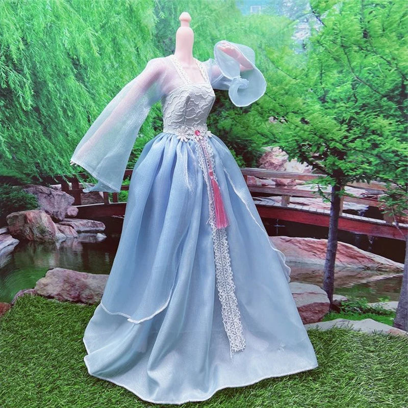 1/3 BJD Dolls Hanfu Clothes Chinese Traditional Costume for 60cm Princess Doll Long Skirt Fairy Dress Accessories Toys Gift Toys