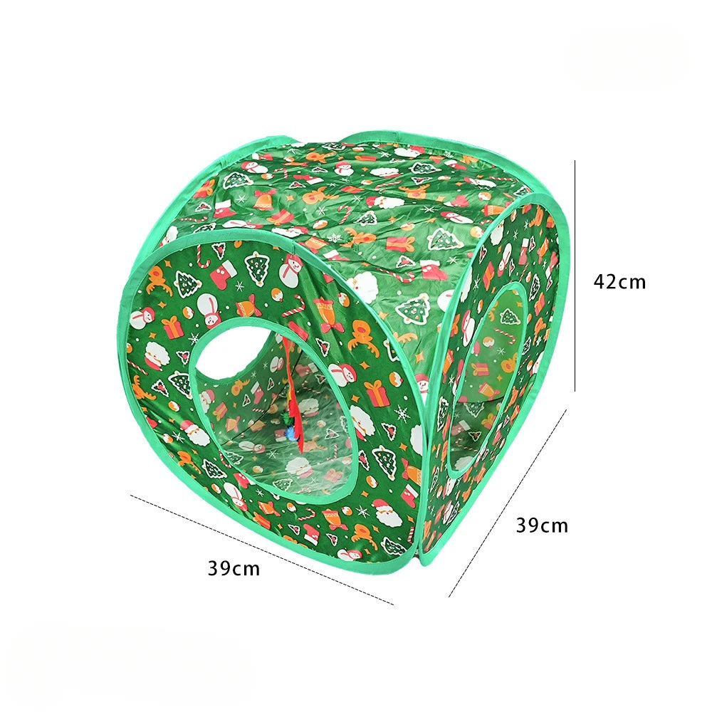 Foldable Rainbow Cat Tunnel Interactive Cat Toy Collapsible Play Tube for Kittens Durable Portable Pet Exercise Cubes
