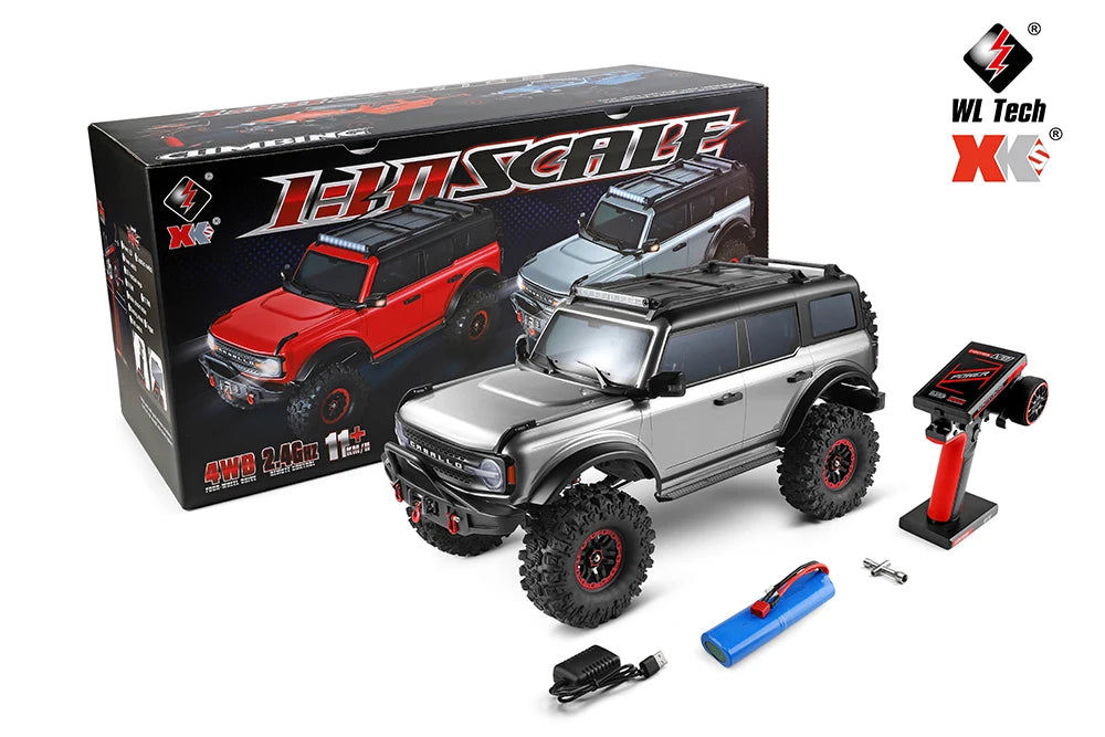 WLtoys 104020 1/10 Professional RC Car Off Road 4x4 2.4G 4WD Remote Control Cars 45 Minutes Working Time Climbing Car Adult Toy
