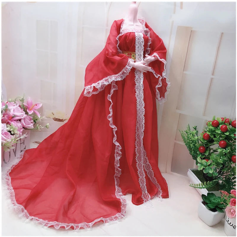 1/3 BJD Dolls Hanfu Clothes Chinese Traditional Costume for 60cm Princess Doll Long Skirt Fairy Dress Accessories Toys Gift Toys