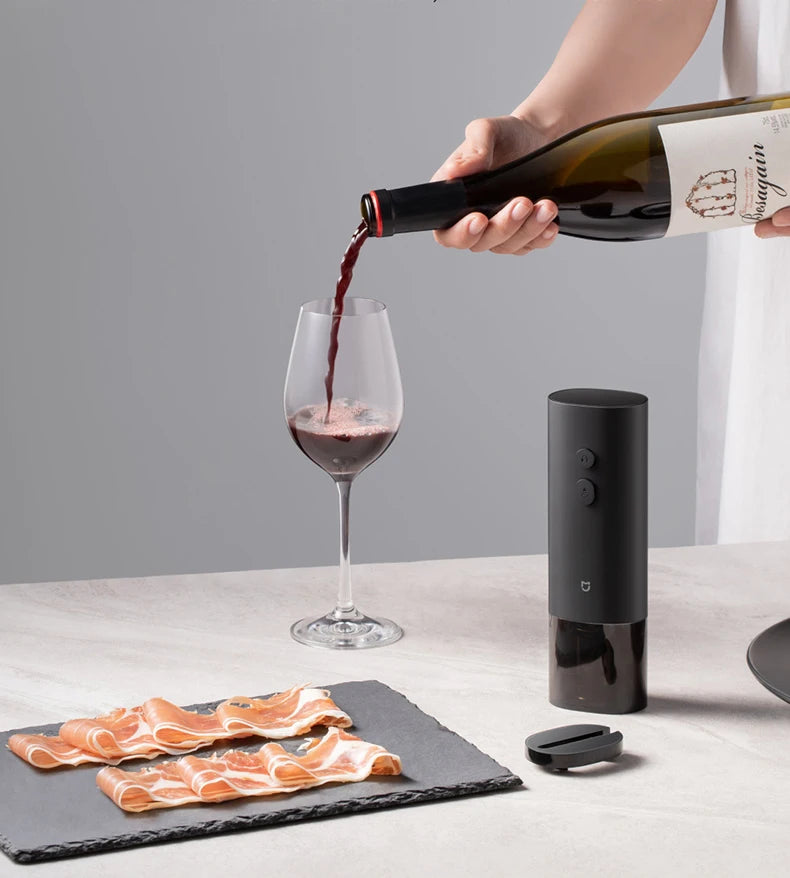 Xiaomi Mijia Electric Wine Opener Battery Automatic Bottle Cap Opener for Red Wine Beer with Foil Cutter Kitchen Accessories