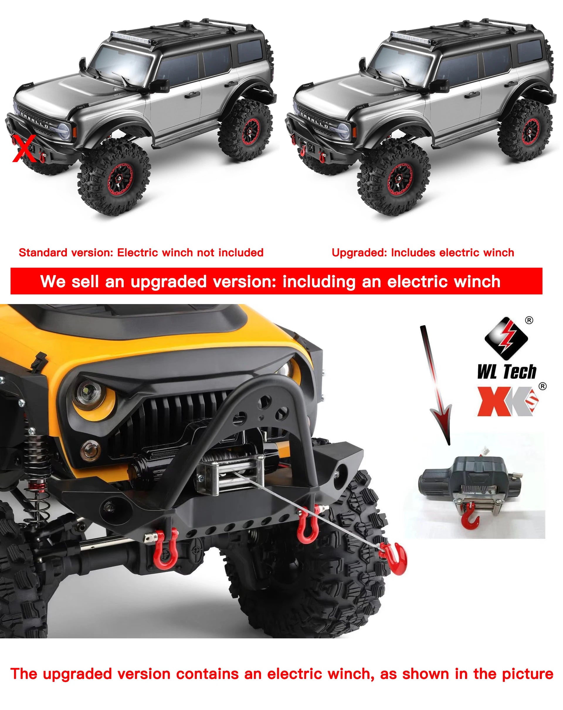 WLtoys 104020 1/10 Professional RC Car Off Road 4x4 2.4G 4WD Remote Control Cars 45 Minutes Working Time Climbing Car Adult Toy