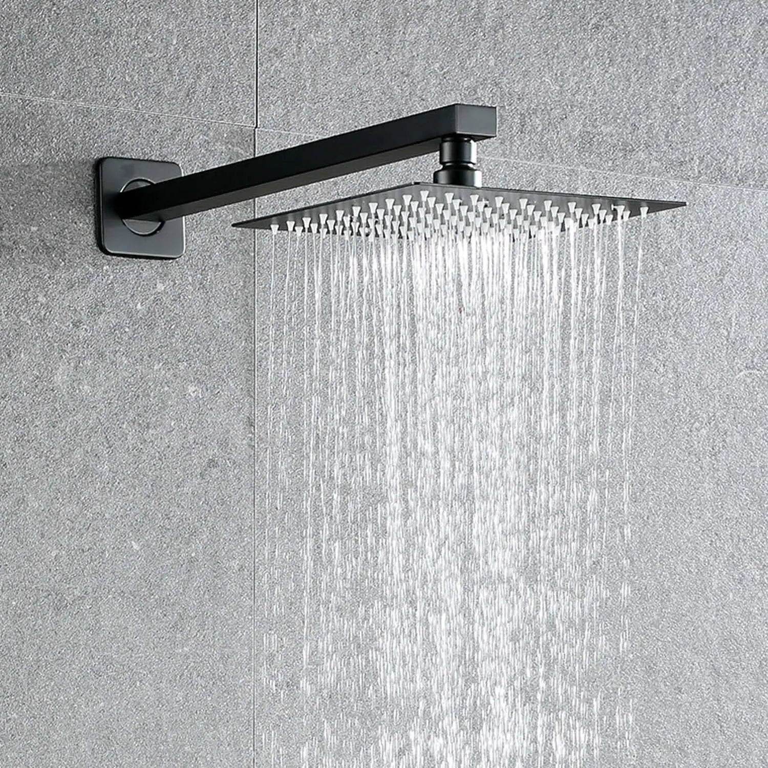 40cm Shower Arm Wall Mounted Shower Arm Shower Head Extension Shower Head Arm for Square Shower Head Rain Shower Head