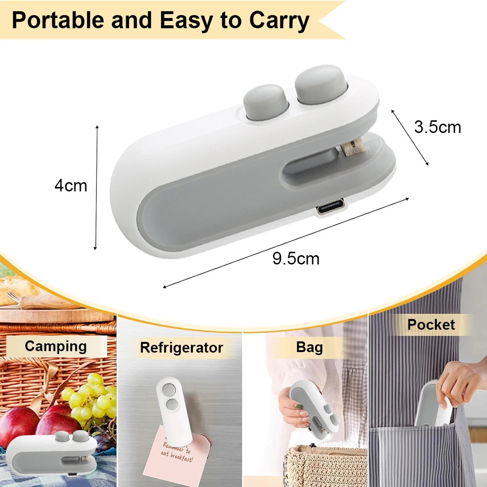 Mini Heat Bag Sealing Machine Plastic Bag Sealer Handheld Heat Sealing Machine Food Packaging Heat Sealer Plastic Bag Sealants