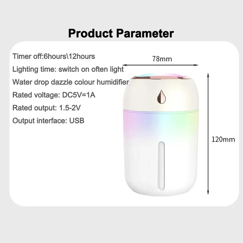Xiaomi Mini Car Portable Air Humidifier Electric Aroma Diffuser LED Cool Light Mist For Home Car Aromatherapy Plant Purifier