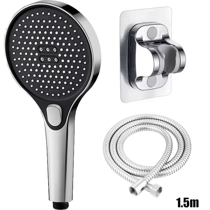Showerhead 3 modes shower for bathroom items large panel accessories knobs showers replete portable heads parts fixture home