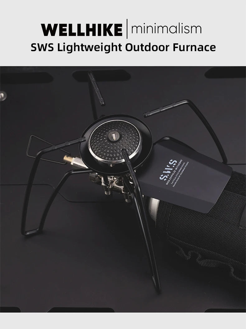 WELLHIKE New SWS Lightweight Outdoor Stove Spider Stove Folding mini Cassette Stove Camping Tableware BBQ Outdoor Tabletop Stove