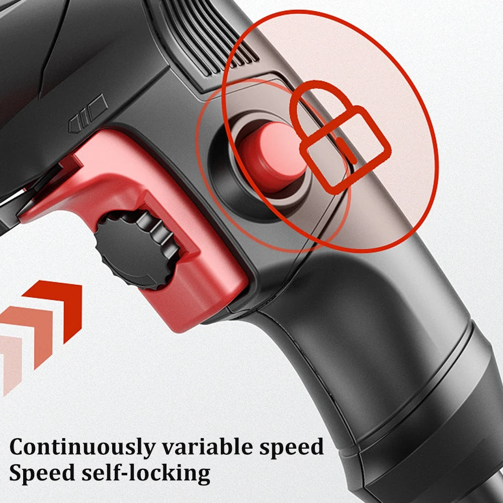 AC 110V/220V Multifunction Electric Drill Powerful Impact Drill Electric Hammer Infinitely Variable Speed Power Tools EU/US Plug
