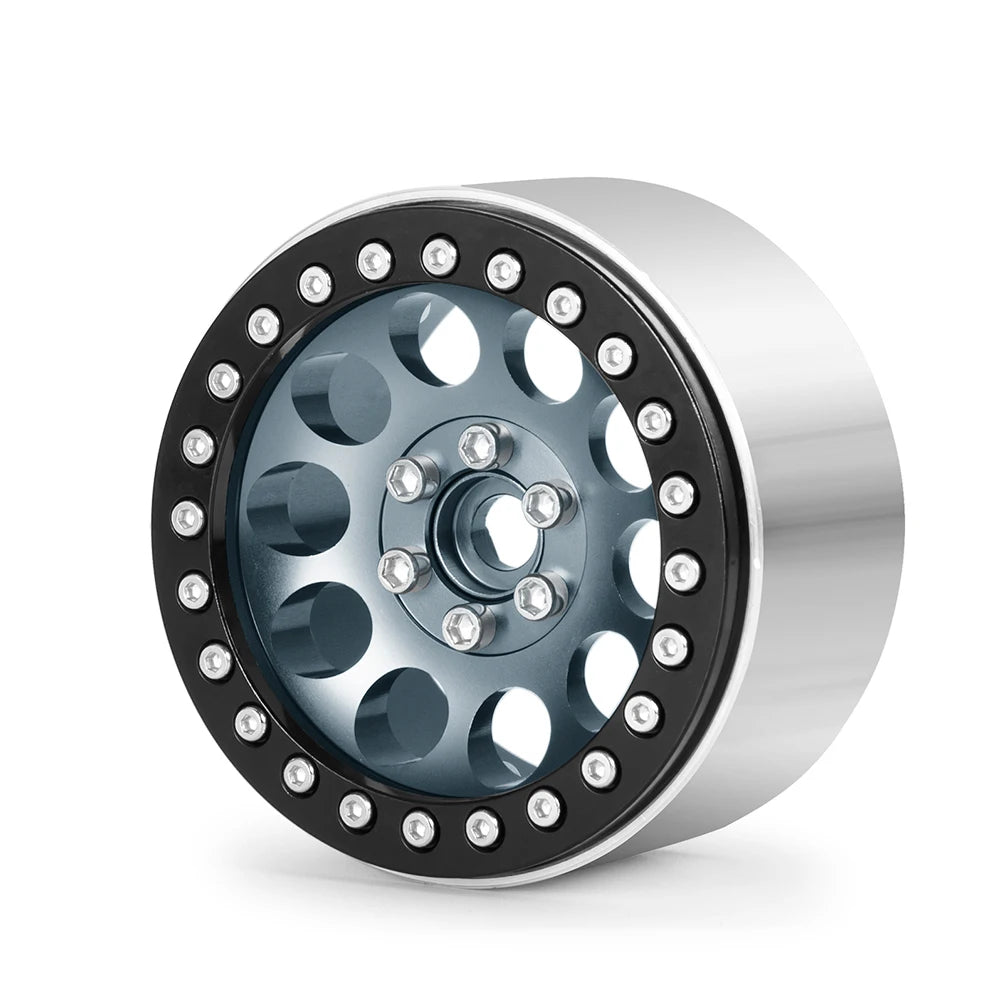 YEAHRUN 2/4pcs Metal Beadlock 2.2 inch Wheel Rims Hubs for Axial Wraith 90048 RR10 TRX-4 1/10 RC Crawler Car Upgrade Parts