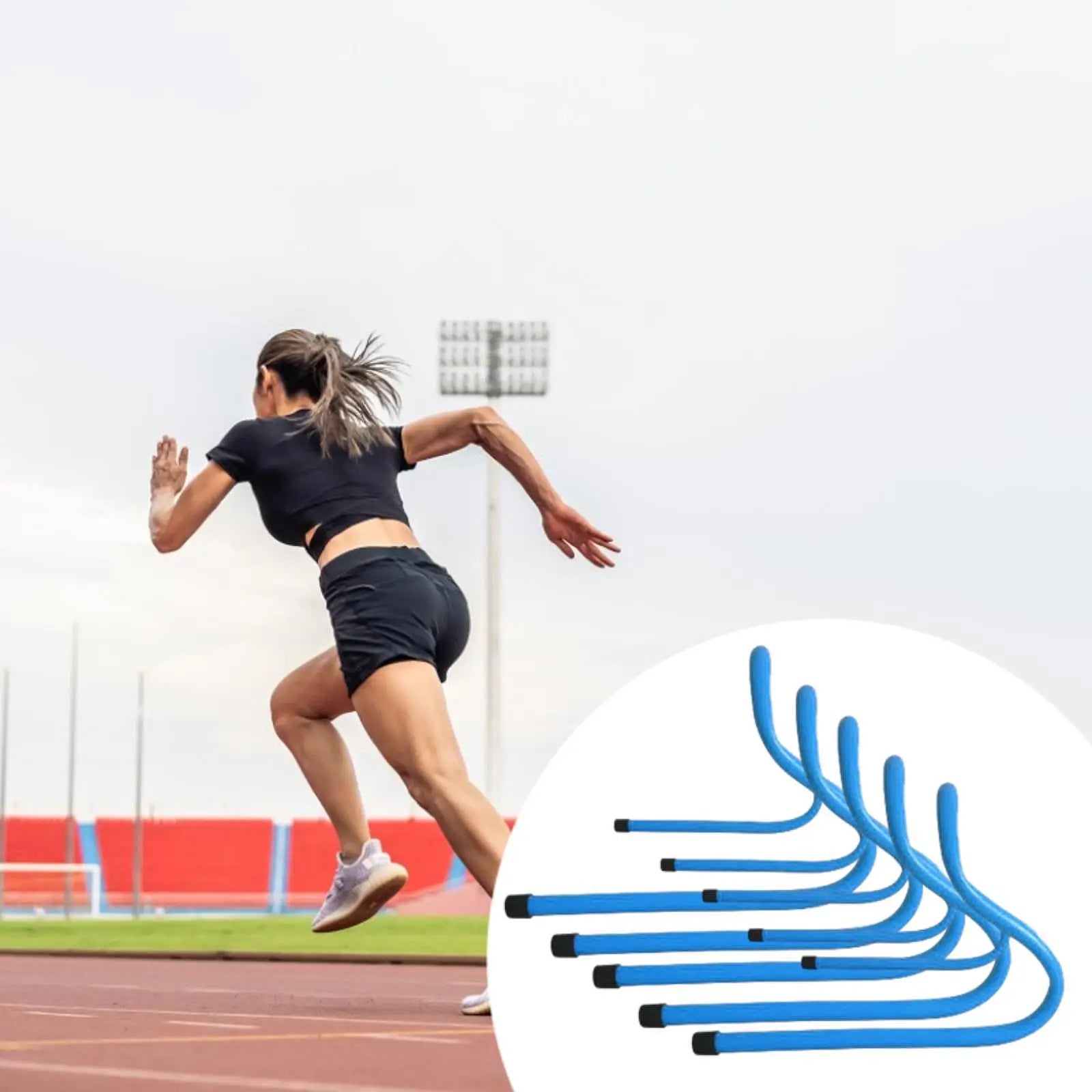 5 Pieces Agility Speed Training Hurdles Obstacles Speed Hurdles for Foot Exercise Soccer Hurdle Training Workout Outdoor Sports