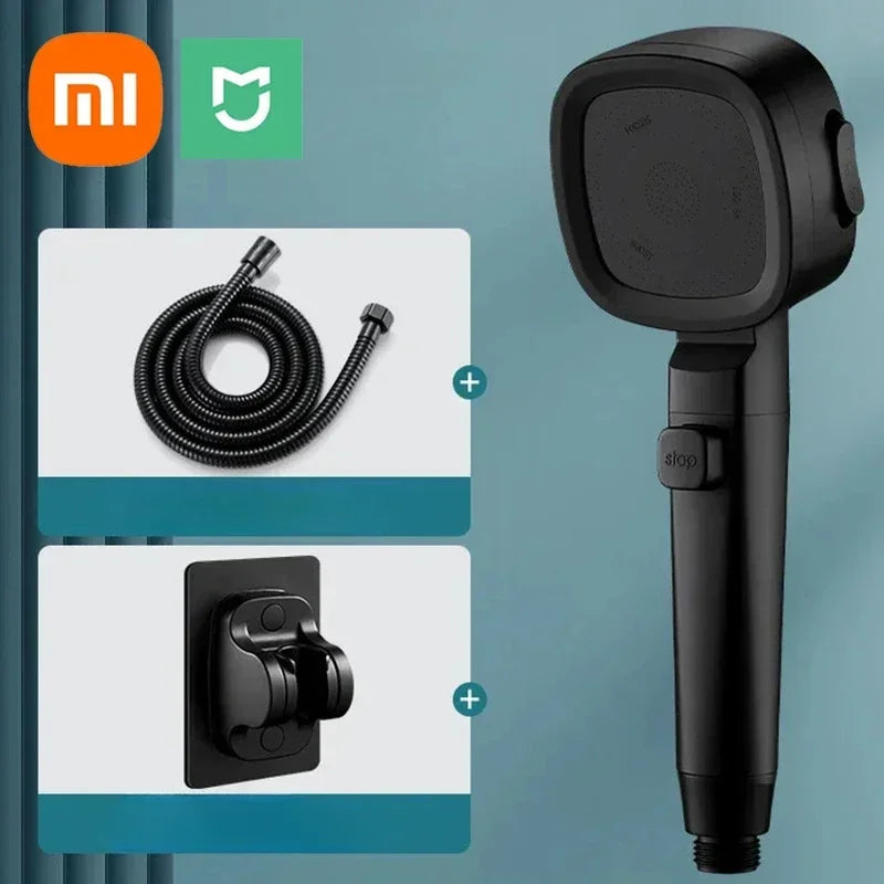 Xiaomi High Pressure Shower Head 3 Modes Adjustable Filter Shower Head Set Smart Bathroom Items Shower Head Accessories Sprayer