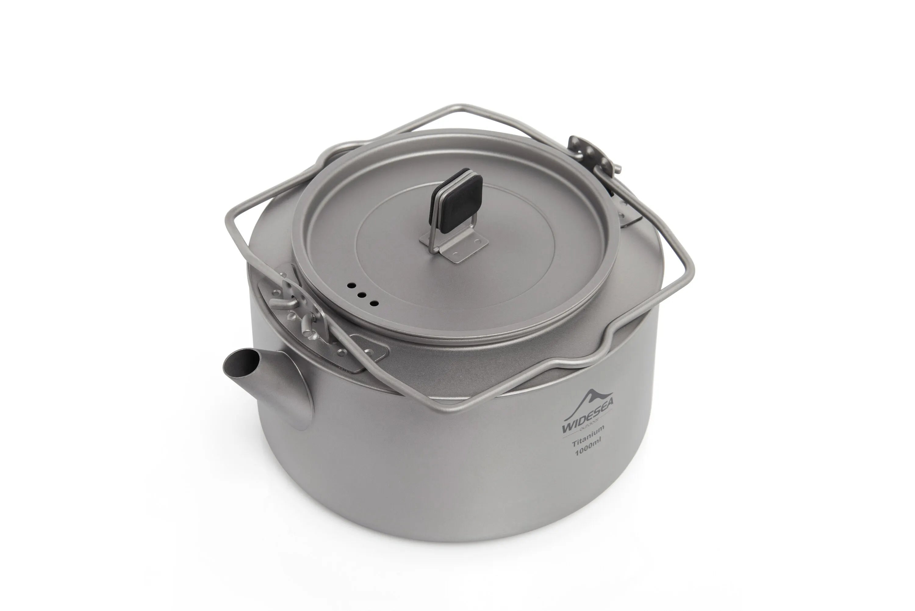 Widesea Camping Titanium Kettle Outdoor Tea Coffee Kettle Tableware Pot Supplies Tourist Dishes Hiking Cooking Equipment