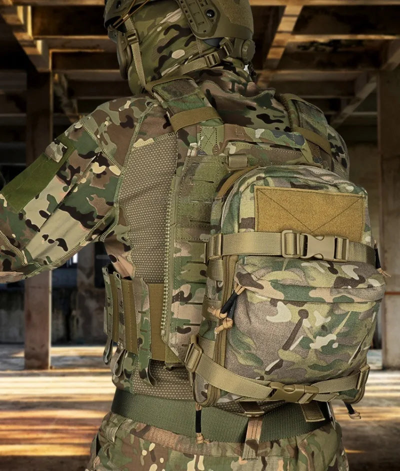 Tactical Hydration Pack Mini Back Panel Water Bag Nylon Molle Pouch Hunting Lightweight Vest Hose Accessories Zipper Backpack