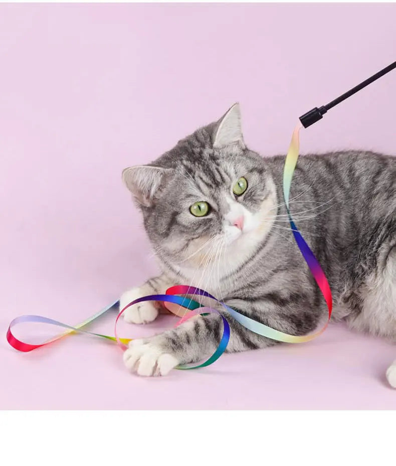1 PC Teasing Cat Stick Outside Teasing Cat Toys Teasing Cat Teasing Dog Toys Teasing Cat Stick Interactive Fun Pet Supplies