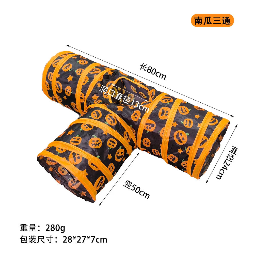 Foldable Rainbow Cat Tunnel Interactive Cat Toy Collapsible Play Tube for Kittens Durable Portable Pet Exercise Cubes