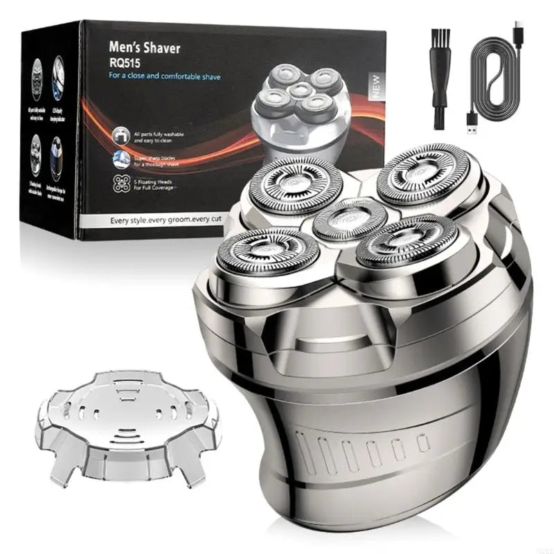 New Portable Electric Shaver with 5 Floating Heads Beard Shaving