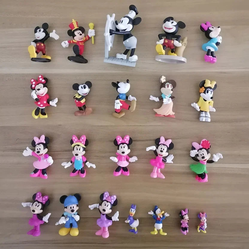 Mickey Mouse And Friends Minnie Anime Figurine Donald Duck Daisy Ornaments Disney Cartoon Action Figure Model Toys Kids Gifts