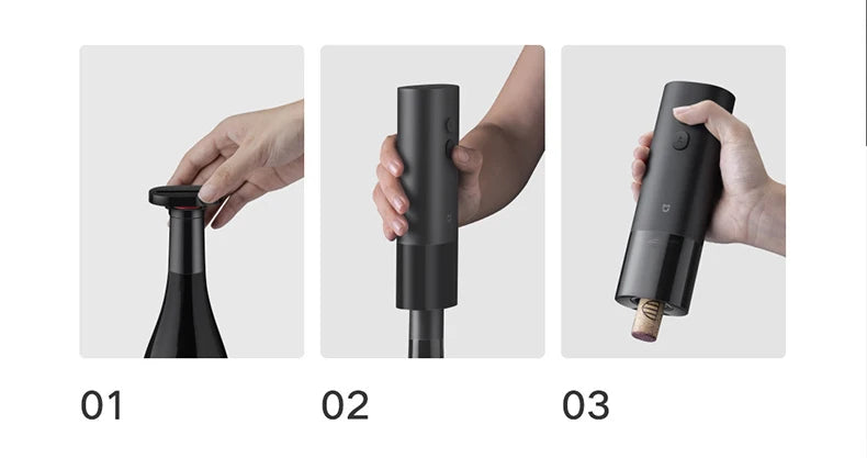Xiaomi Mijia Electric Wine Opener Battery Automatic Bottle Cap Opener for Red Wine Beer with Foil Cutter Kitchen Accessories