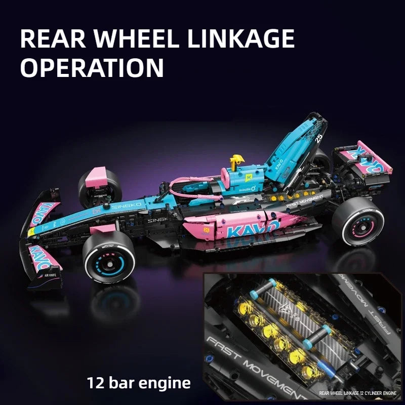New Racing Car Building Set Building Blocks Car Assembly Cool Collection Display Model Car Kit Boy Children&