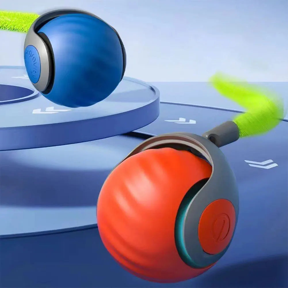 1-3Pcs Automatic Moving Cat Toy Ball Smart Cat Toys 2-Speed Adjustment Speedy Tail Cat Toy with Replacement Tail Cat Supplies