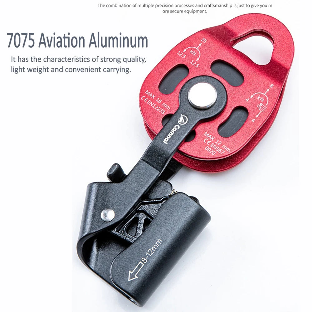 Climbing Pulley Professional Lift Accessory Lift Weight Pulley Device Rescue Survive Gear Rock Climb Heavy Transport Pulley Com