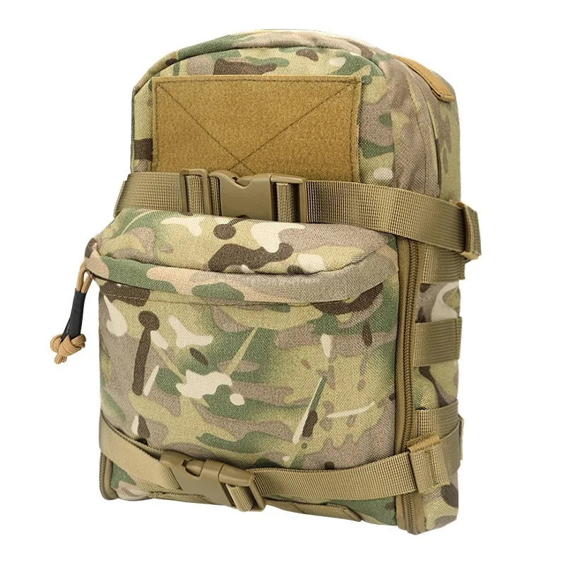 Tactical Hydration Pack Mini Back Panel Water Bag Nylon Molle Pouch Hunting Lightweight Vest Hose Accessories Zipper Backpack