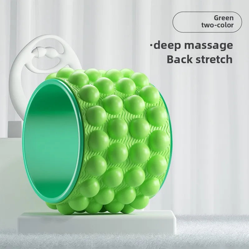 Yoga Wheel Back Shoulder Roller Massage Artifact Beginner Pilates Circle Professional Yoga Equipment Fitness Home Use