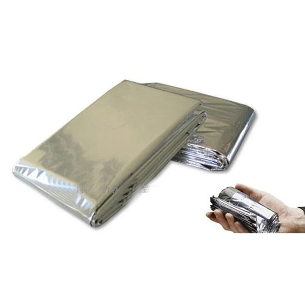 Silver Emergency Survival Thermal Blanket Outdoor Sleeping Bag Waterproof Windproof Reusable Cover for Exploration