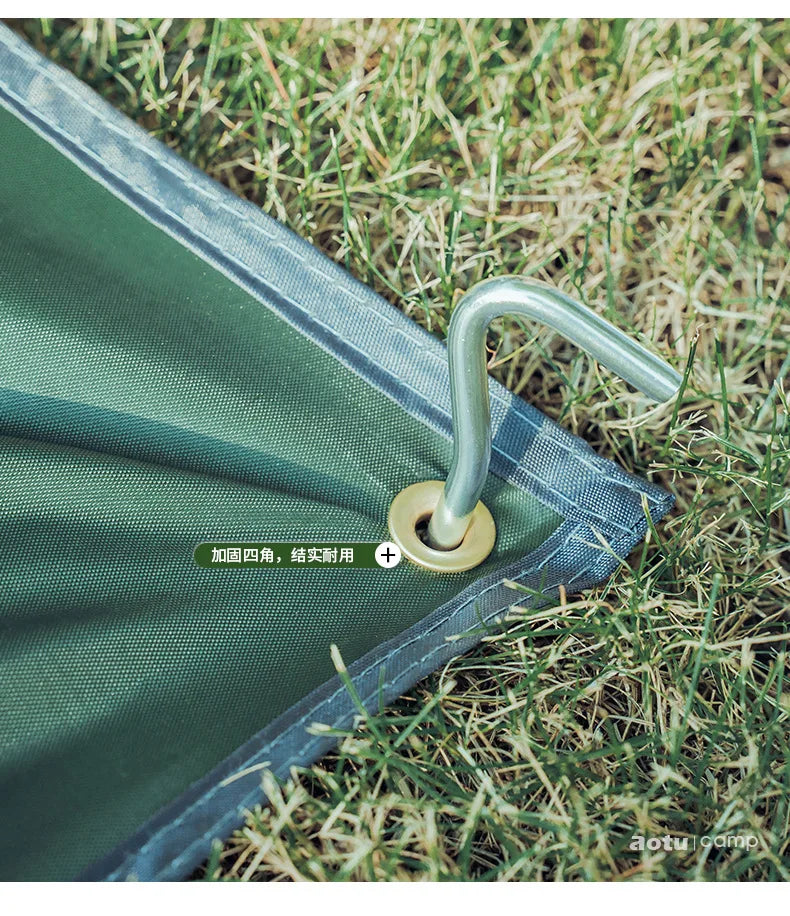 Waterproof Oxford Ground Sheet Floor Cloth Camping Mat Picnic Mat Oxford Cloth Wear-Resistant Anti-Tie Floor Mat With Nails