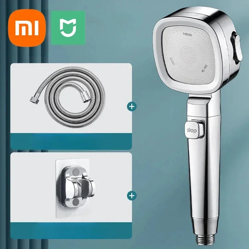 Xiaomi High Pressure Shower Head 3 Modes Adjustable Filter Shower Head Set Smart Bathroom Items Shower Head Accessories Sprayer