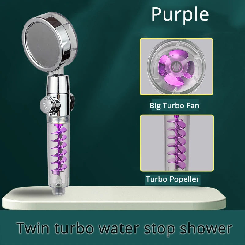 Shower Head High Pressure Water Saving Shower Pommeau De Douche One-key Stop Water Massage Shower Head for Bathroom Accessories