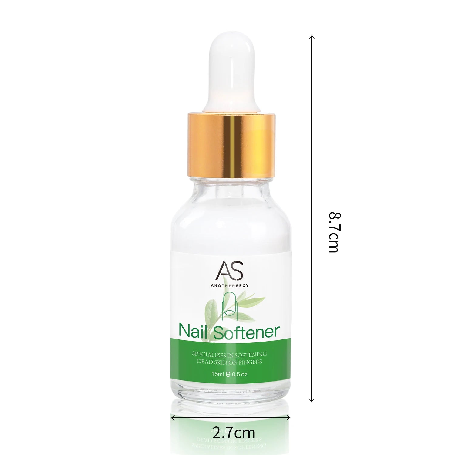 AS Cuticle Remover Liquid Cuticle Softener Professional Nail Care with Lanolin for Brittle Hang Nails Hydrating Moisturizing