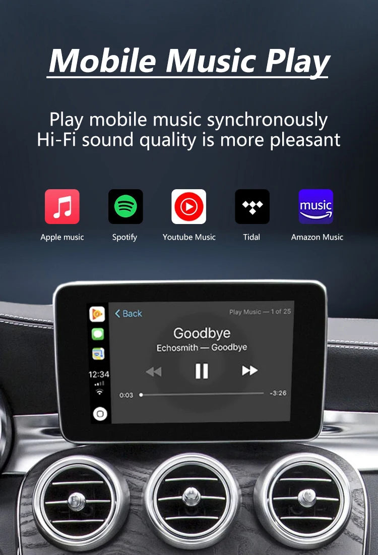 Wireless CarPlay for Mercedes Benz 5.0 A CLA GLA W176 C-Class W205 GLC 2015-2018 with Android Auto Mirror Link AirPlay Car Play