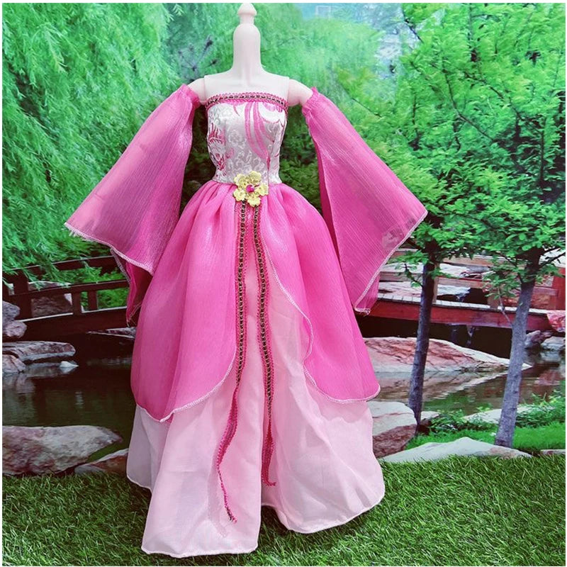 1/3 BJD Dolls Hanfu Clothes Chinese Traditional Costume for 60cm Princess Doll Long Skirt Fairy Dress Accessories Toys Gift Toys