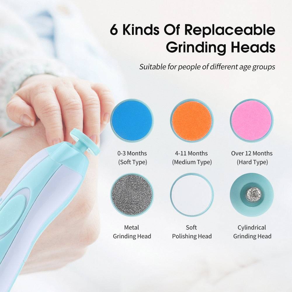 Electric Baby Nail Trimmer Kids Scissors Infant Nail Care Safe Nail